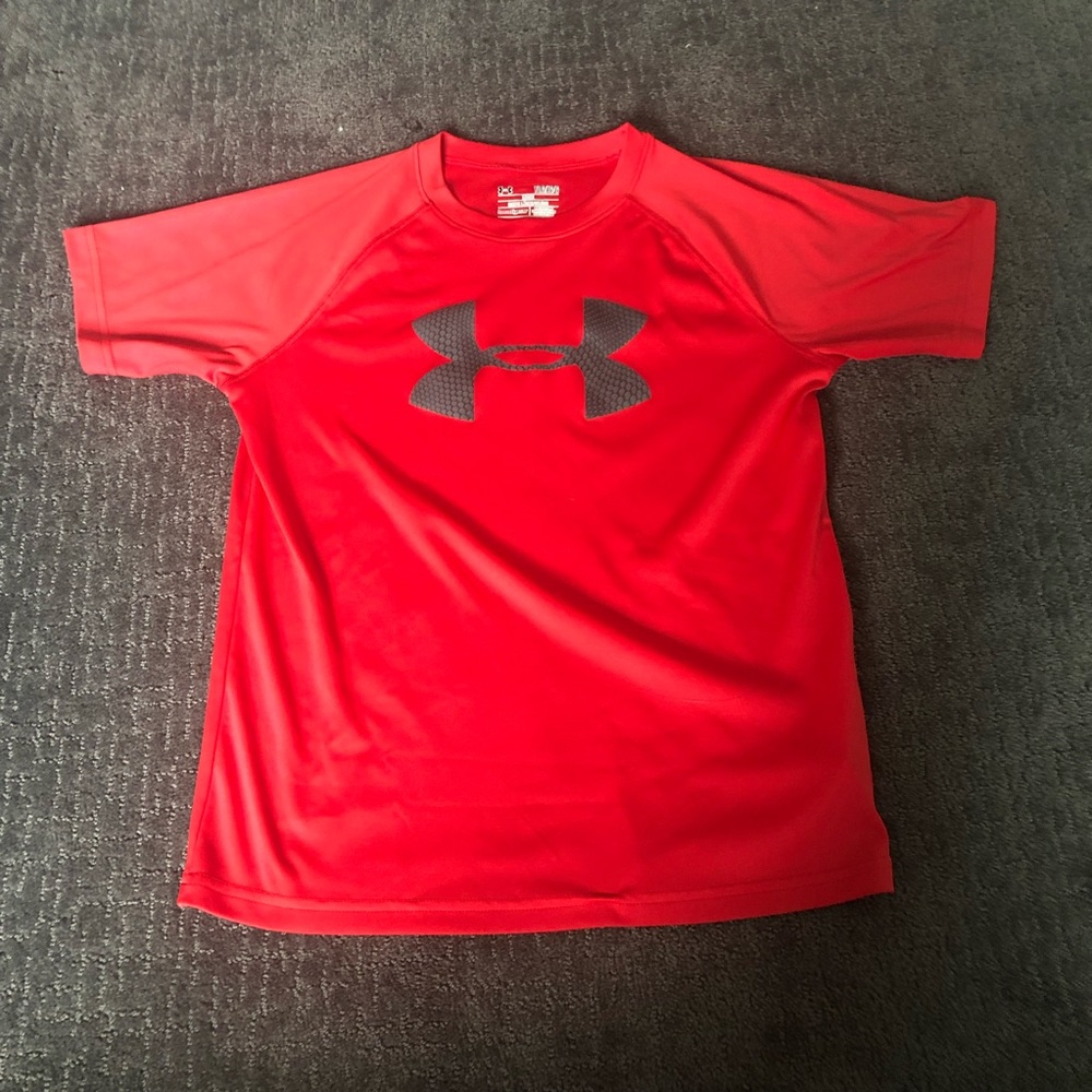 boys under armour logo tee
